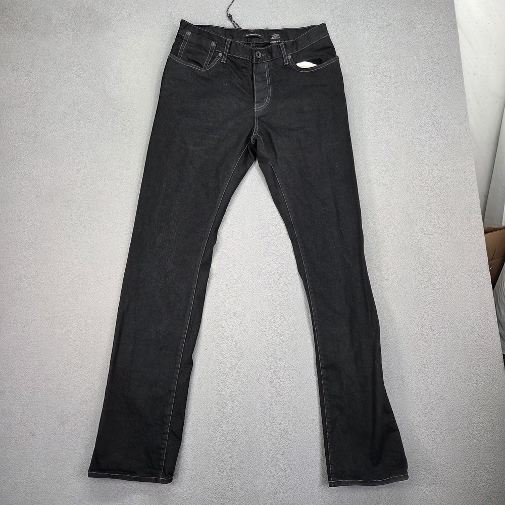 John Varvatos USA Jeans Mens Black‎ Slim Tapered Stretch Denim Fits 30x34